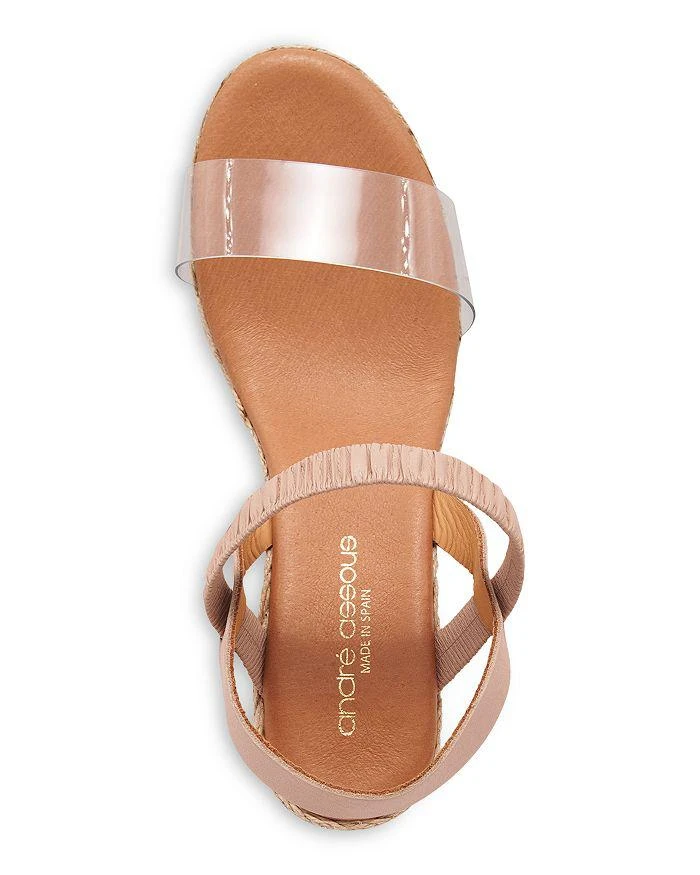 商品Andre Assous|Women's Alberta Transparent Strap Espadrille Wedge Heel Sandals,价格¥1114,第3张图片详细描述