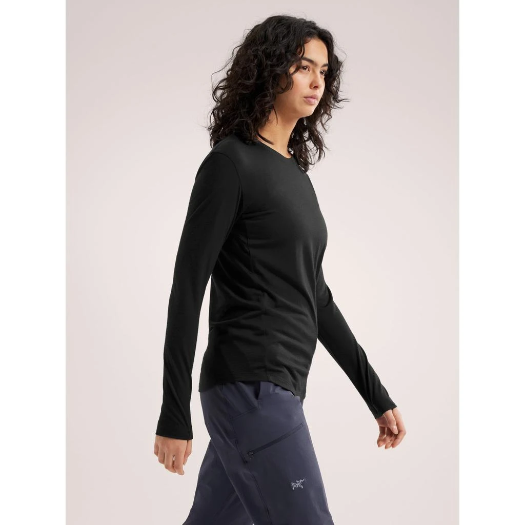 Arc'teryx Lana Merino Wool Crew Neck Shirt LS Women's | Versatile Top in a Performance Merino Blend | Black, Large 商品