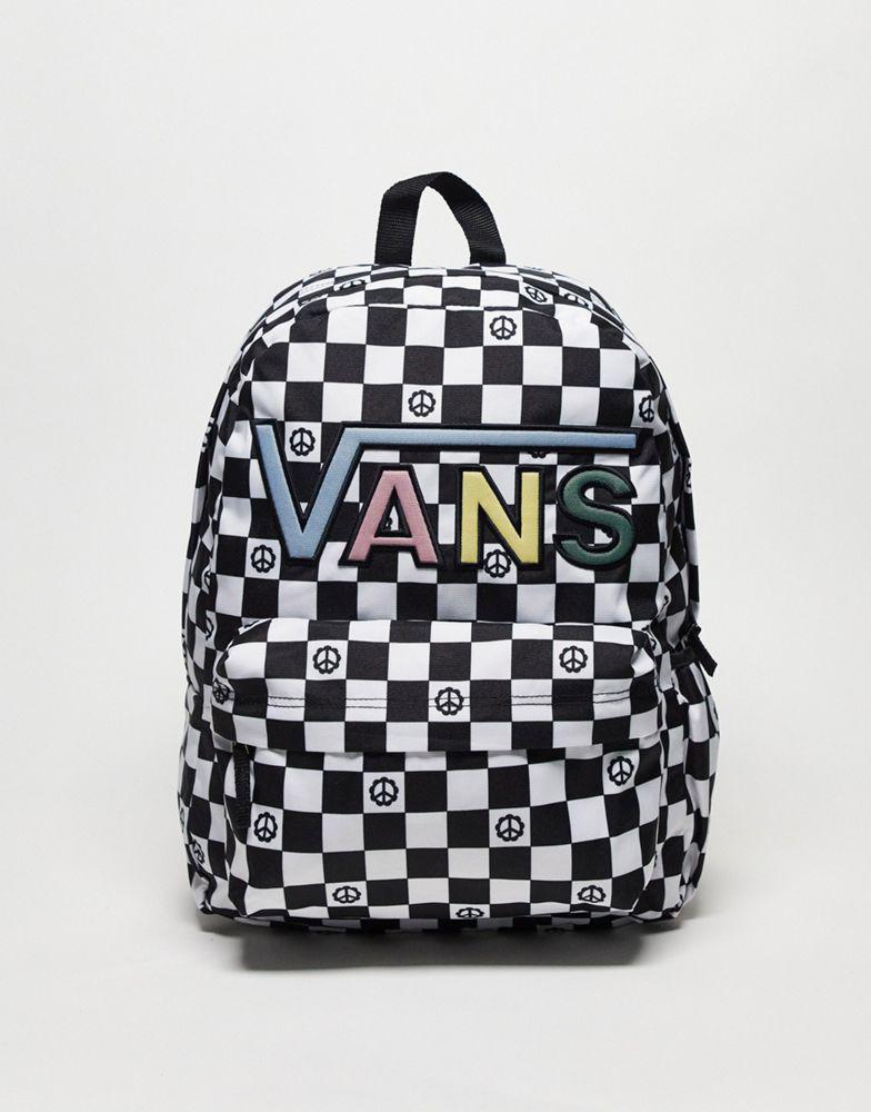 Vans Realm Flying V backpack in black/white商品第1张图片规格展示