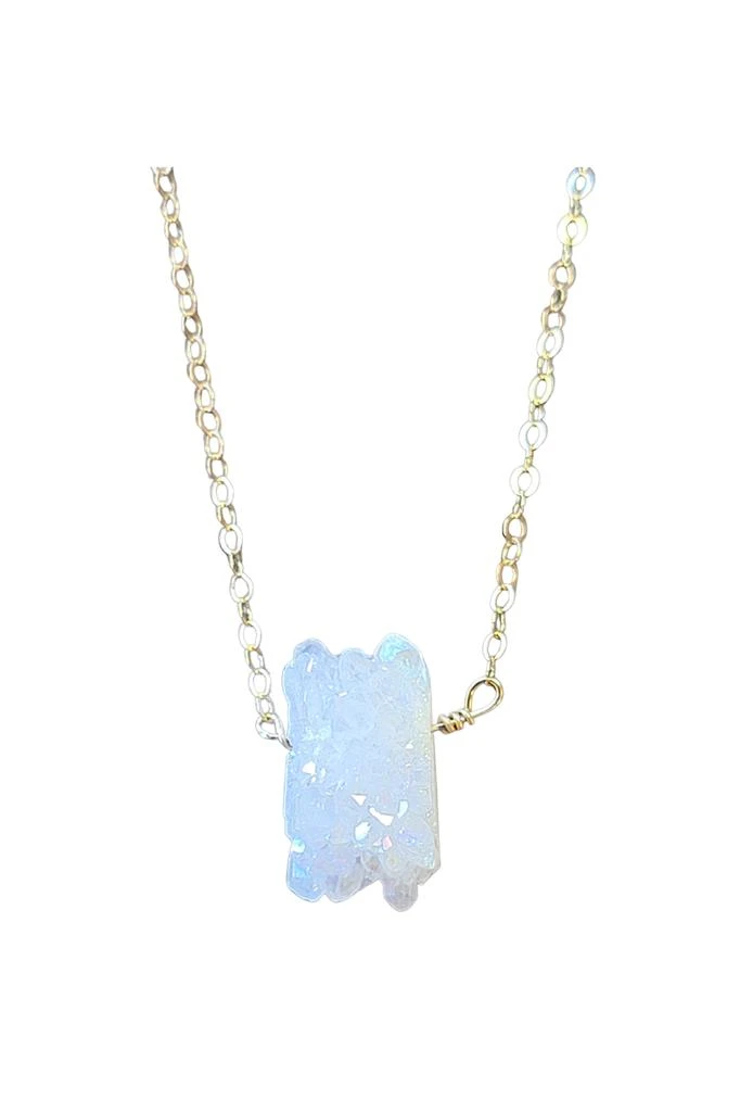 商品A Blonde and Her Bag Jewelry|White Stalactite Druzy Necklace in Gold,价格¥542,第1张图片