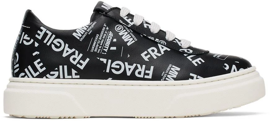 商品MAISON MARGIELA|Kids Black All Over Logo Sneakers,价格¥636,第1张图片