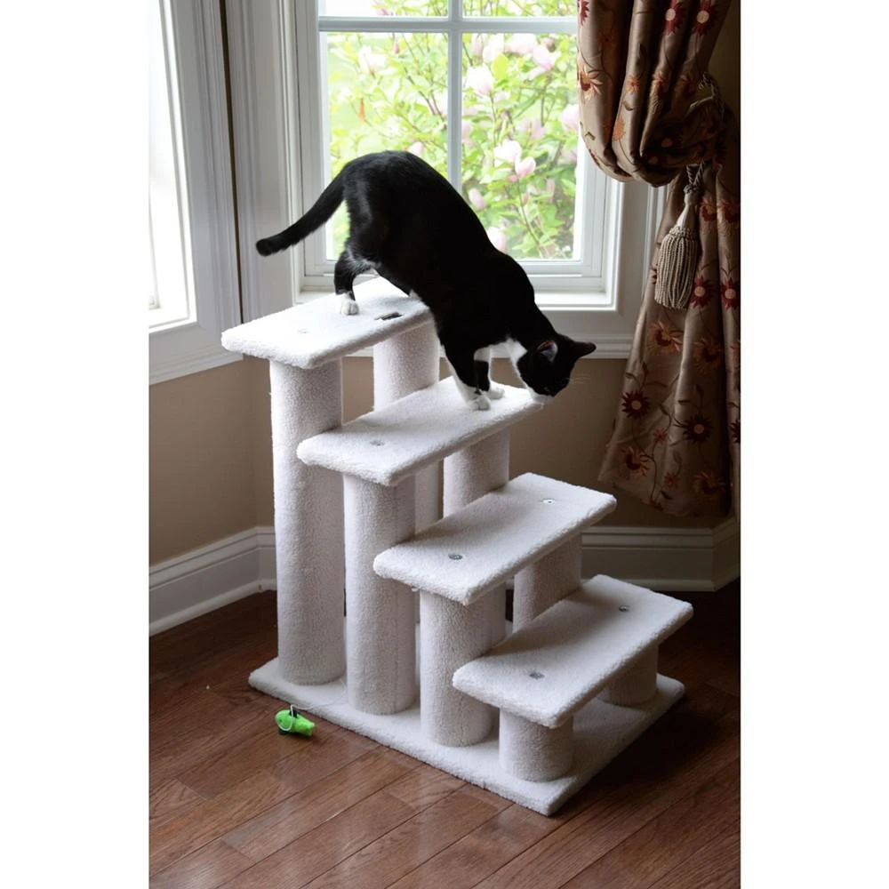 商品Macy's|4 Step Stairs Real Wood Ramp For Dogs & Cats,价格¥971,第5张图片详细描述