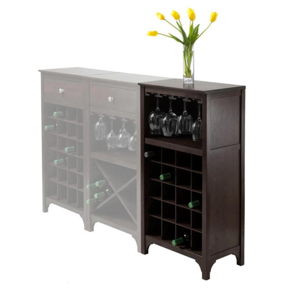 商品Hivvago|20-Bottle Wine Cabinet Espresso,价格¥1912,第4张图片详细描述