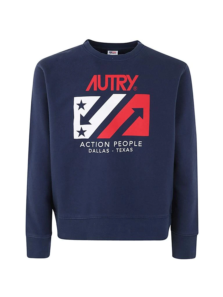 商品Autry|Autry Sweatshirt Iconic Man Water Blue,价格¥1233,第1张图片