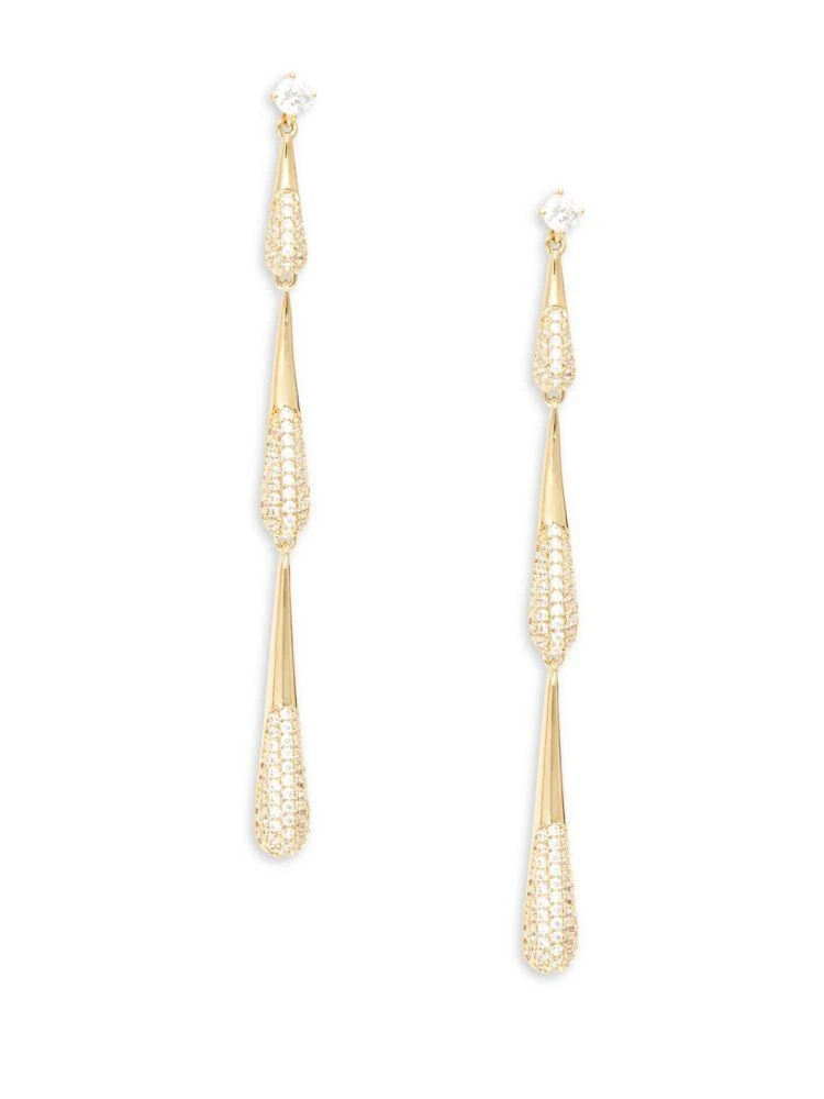 商品Nadri|Dappled Goldplated Linear Earrings,价格¥237,第1张图片