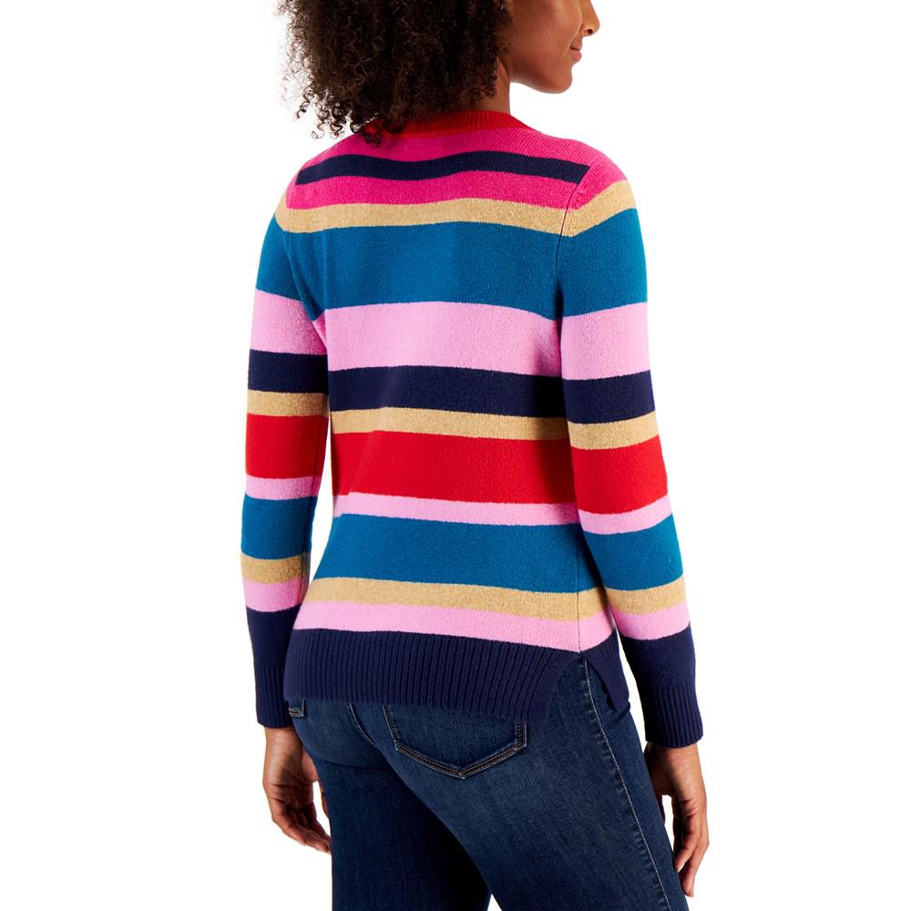 Petite Party Stripe Sweater, Created for Macy's商品第2张图片规格展示