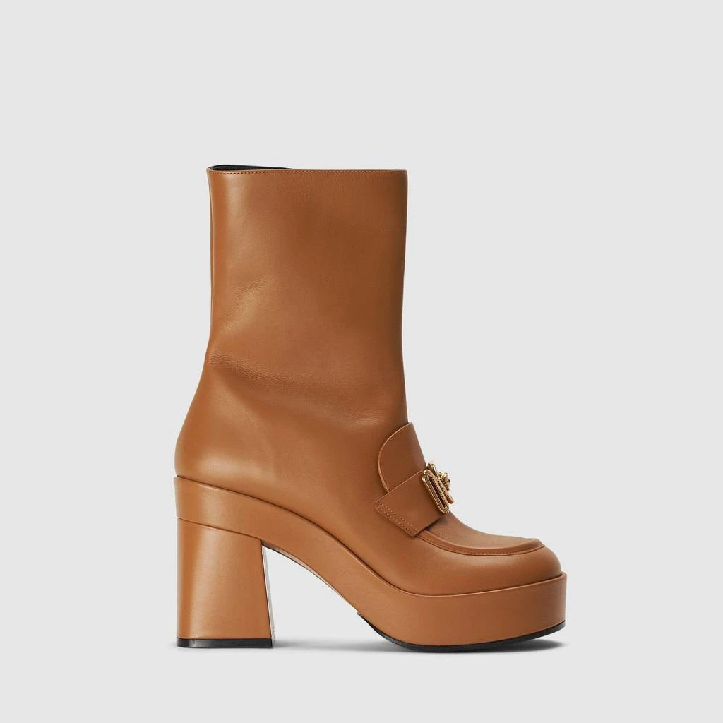 商品Versace|Versace Women's Medusa Biggie Platform Tan Boots,价格¥11285,第1张图片