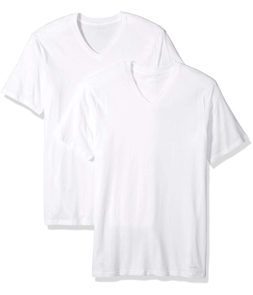 商品Calvin Klein|Men's Big and Tall Cotton Classics V Neck Tshirts,价格¥412,第1张图片