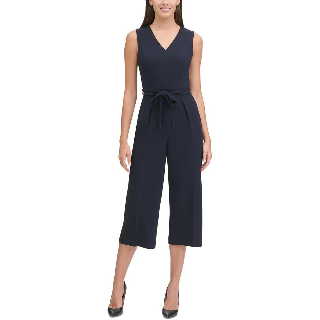 商品Tommy Hilfiger|Tommy Hilfiger Womens Cropped Belted Jumpsuit,价格¥321,第2张图片详细描述