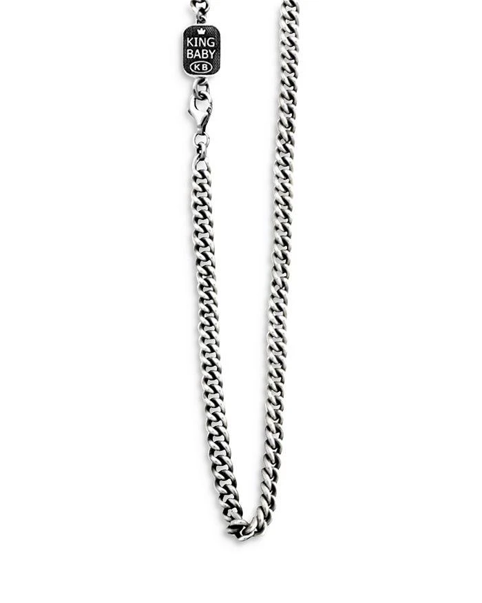 商品King Baby|Sterling Silver Men's Curb Link Chain Necklace, 24",价格¥9378,第2张图片详细描述