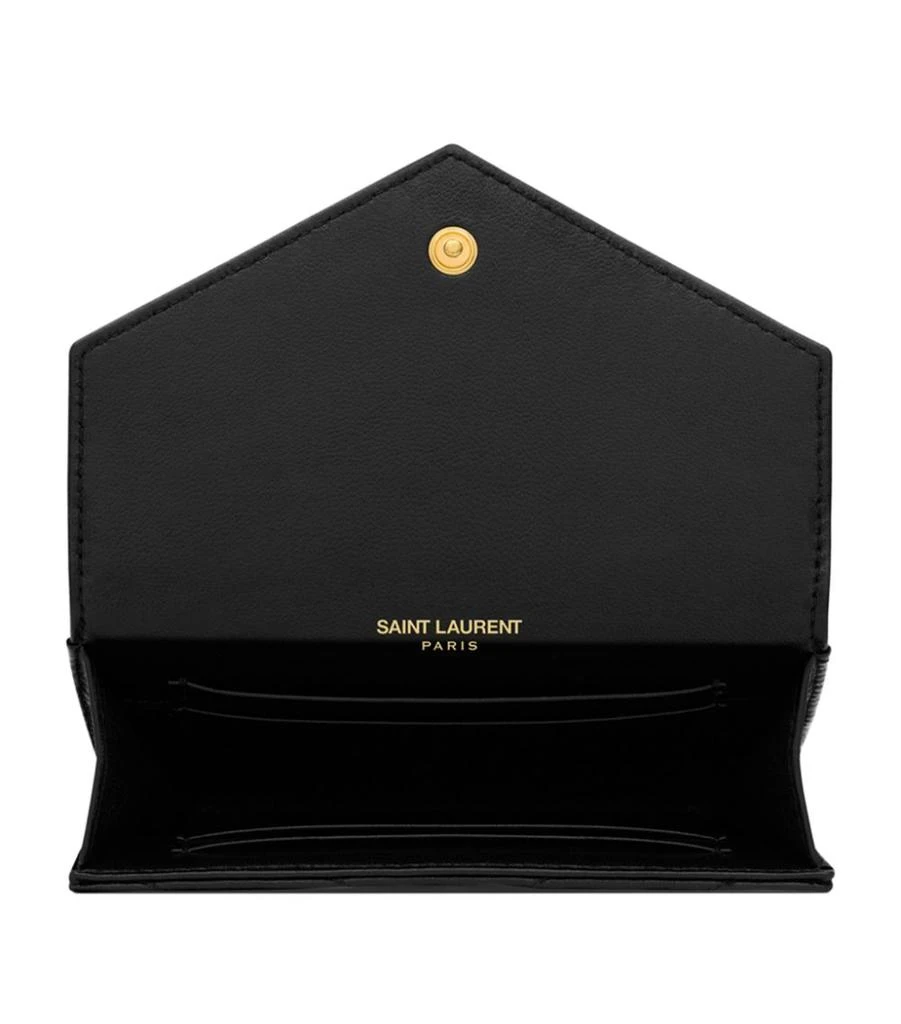 商品Yves Saint Laurent|Small Monogram Metalassé Envelope Wallet,价格¥3881,第4张图片详细描述