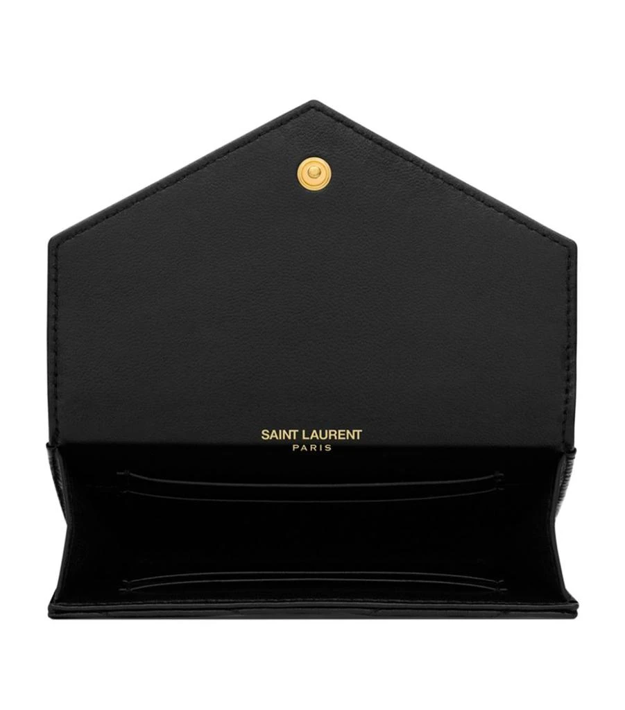 商品Yves Saint Laurent|Small Monogram Metalassé Envelope Wallet,价格¥4274,第4张图片详细描述