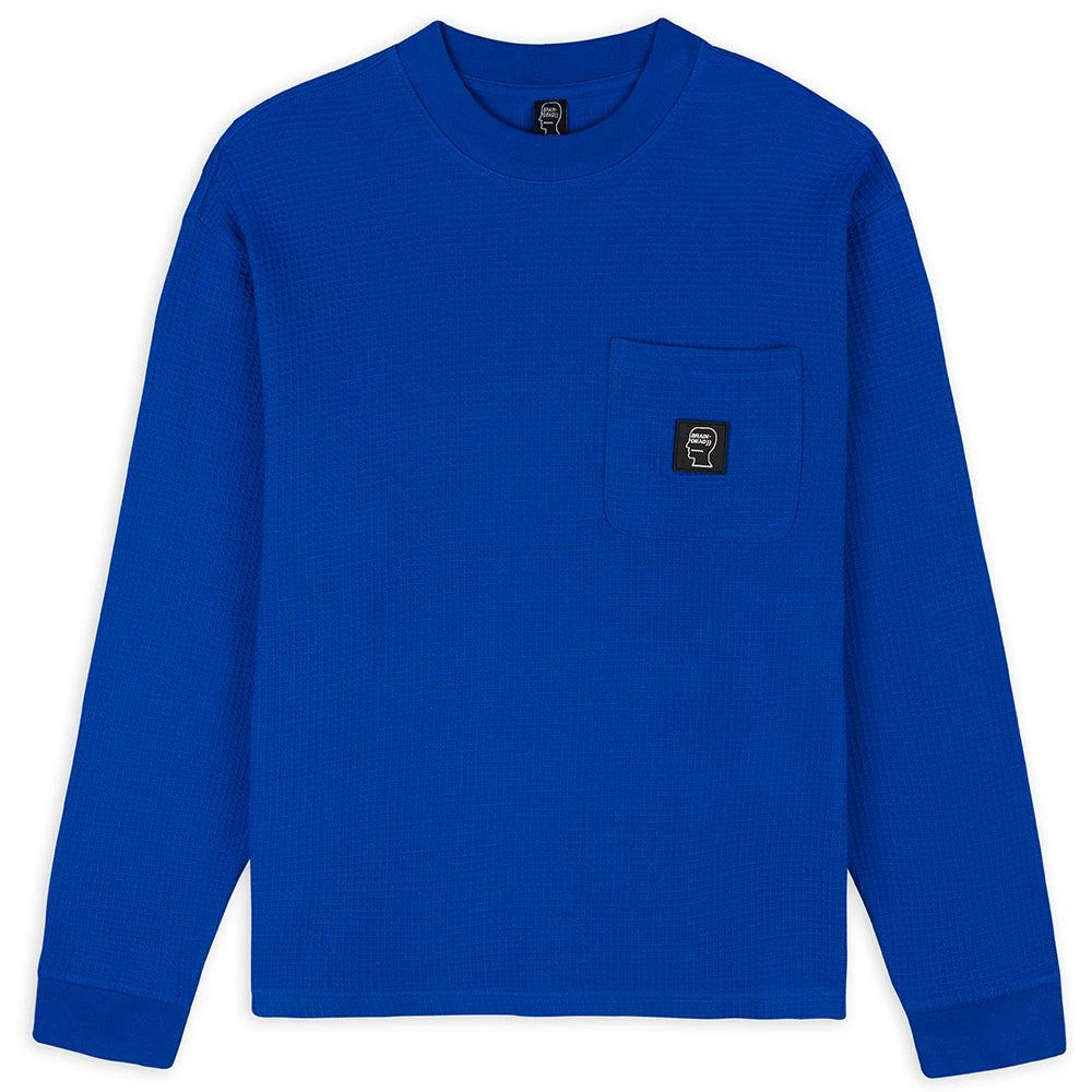 商品Brain Dead|Core Mock Neck Waffle Long Sleeve 'Blue',价格¥506,第1张图片