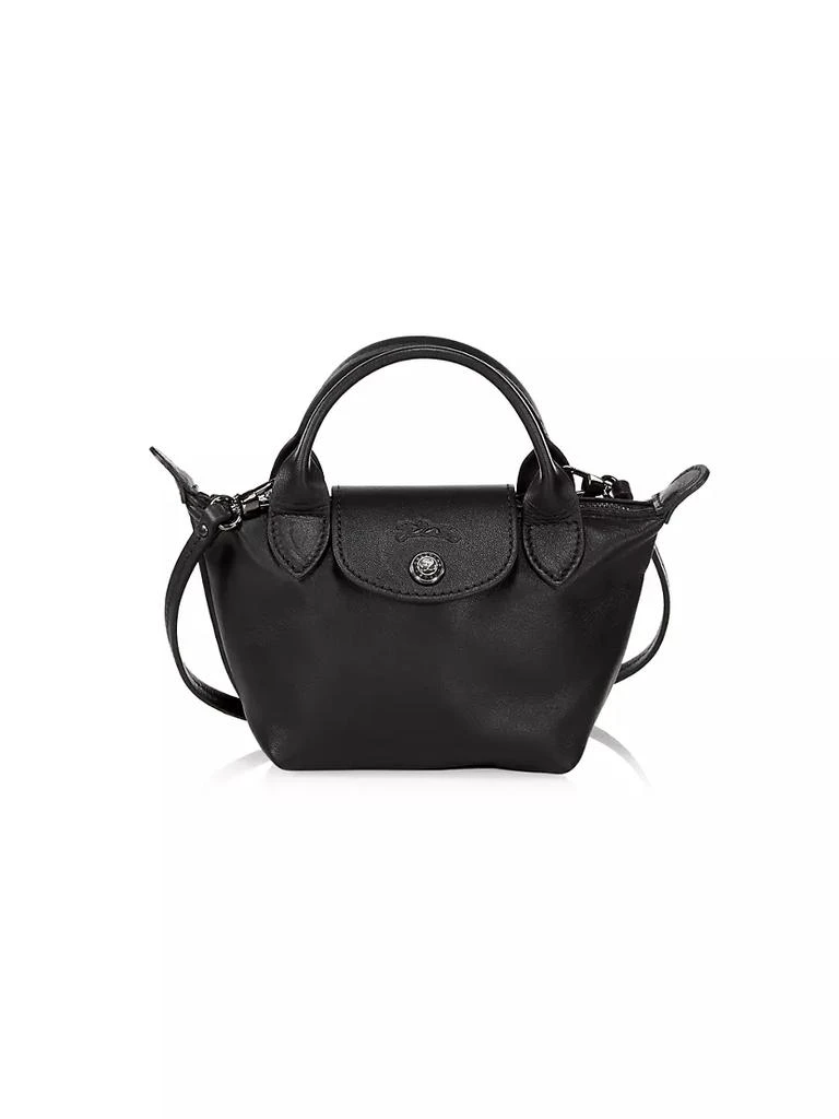 商品Longchamp|Small Le Pliage Leather Crossbody Tote,价格¥2466,第1张图片