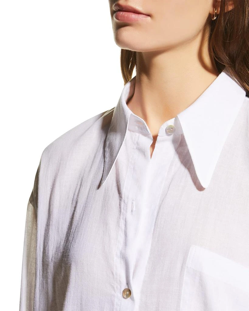 商品Vince|Long-Sleeve Short Mesh Shirtdress,价格¥488,第5张图片详细描述