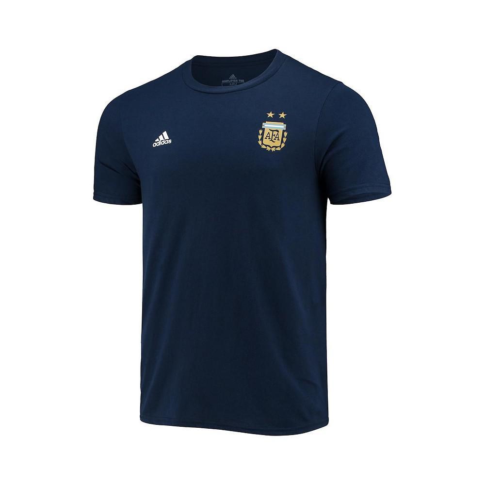 商品Adidas|Men's Sergio Aguero Navy Argentina National Team Amplifier Name and Number T-shirt,价格¥178,第5张图片详细描述