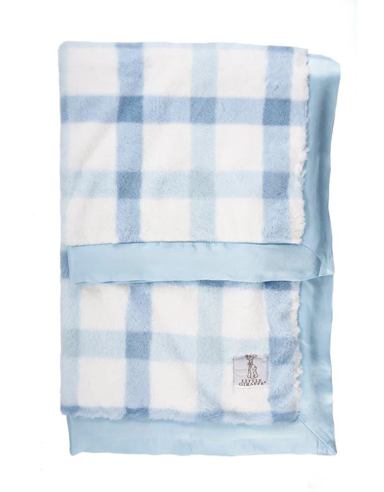 商品Little Giraffe|Luxe Plaid Faux Fur Baby Blanket,价格¥540,第1张图片