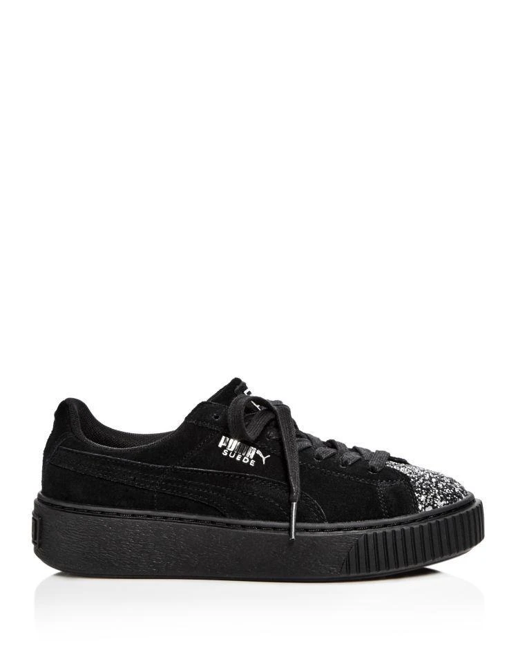 商品Puma|PUMA Women's Crushed Gem Suede Lace Up Platform Sneakers,价格¥599,第2张图片详细描述