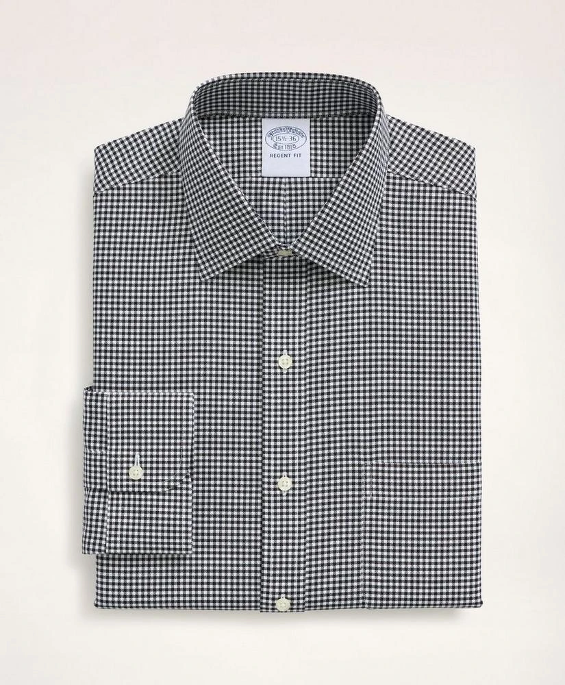 商品Brooks Brothers|Stretch Regent Regular-Fit Dress Shirt, Non-Iron Herringbone Gingham Ainsley Collar,价格¥471,第3张图片详细描述