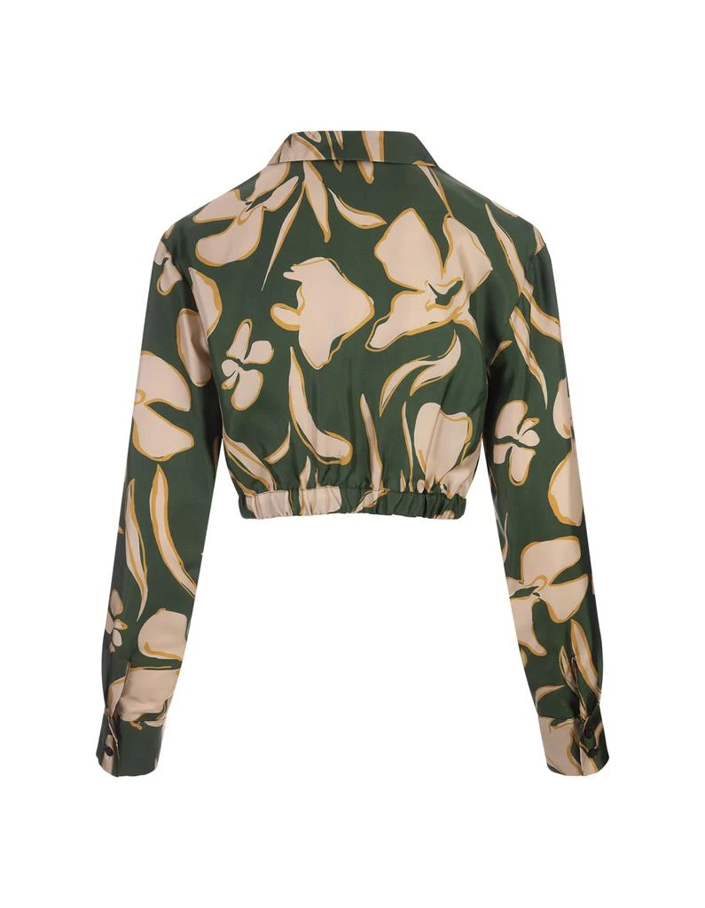 商品Raquel Diniz|Cropped Jacket In Green Floral,价格¥3902,第2张图片详细描述