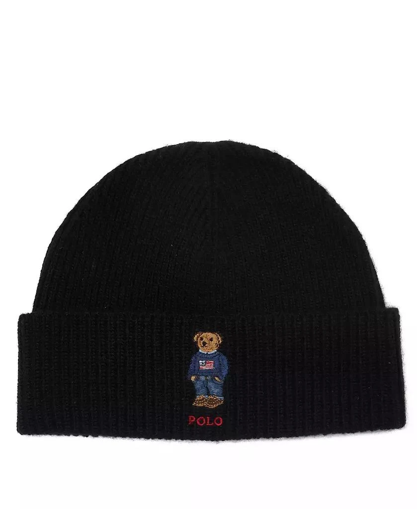 商品Ralph Lauren|Men's Solid Flag Bear Beanie,价格¥439,第1张图片