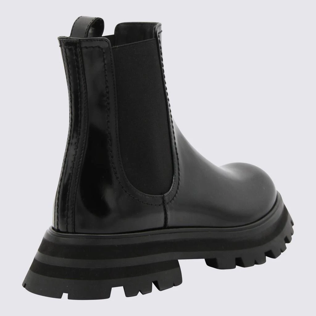 商品Alexander McQueen|ALEXANDER MCQUEEN BLACK LEATHER BEATLES BOOTS,价格¥4577,第1张图片