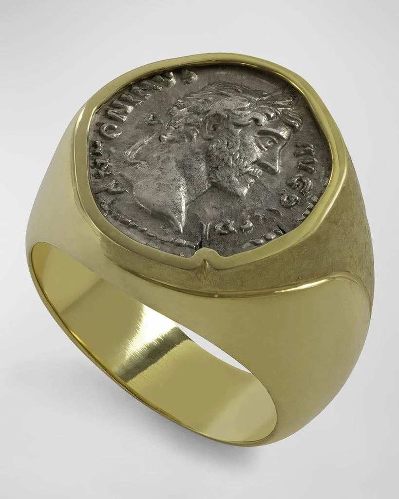 商品Jorge Adeler|Men's 18K Gold Antoninus Pius Coin Ring, Size 9.5,价格¥64809,第1张图片