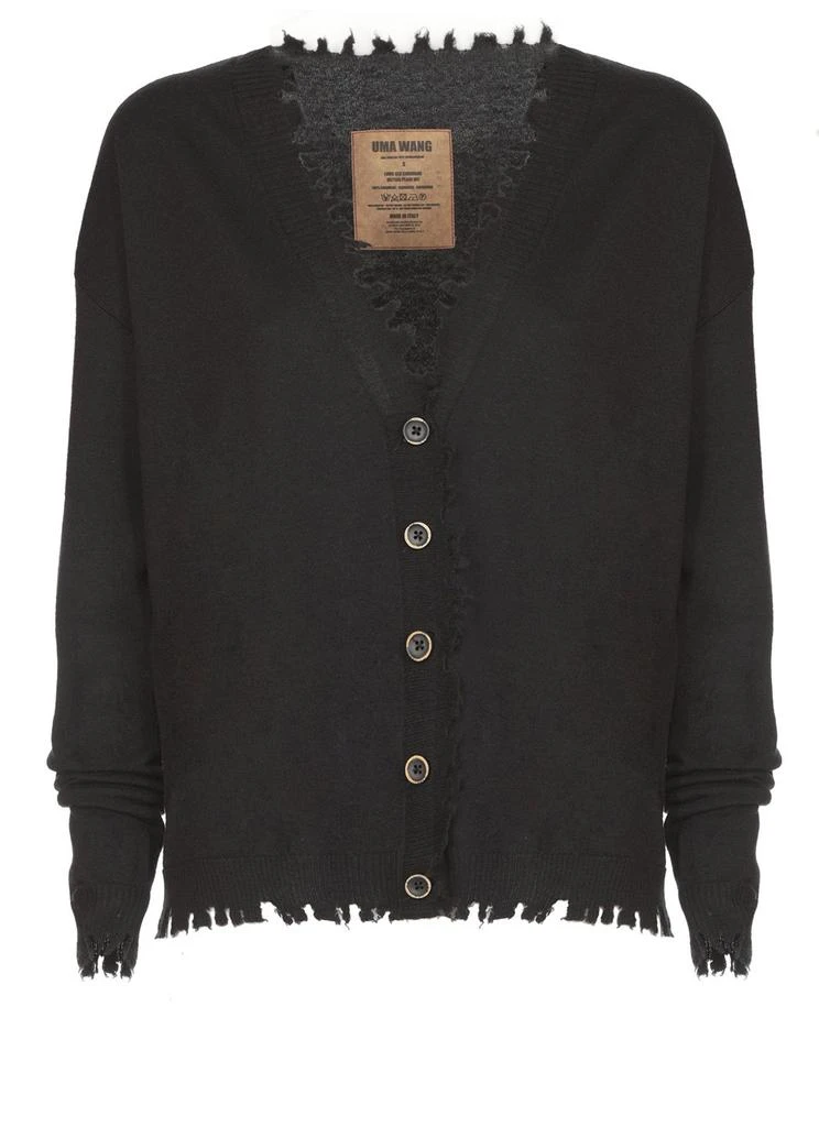 商品Uma Wang|Uma Wang Raw-Cut V-Neck Cardigan,价格¥5910,第1张图片