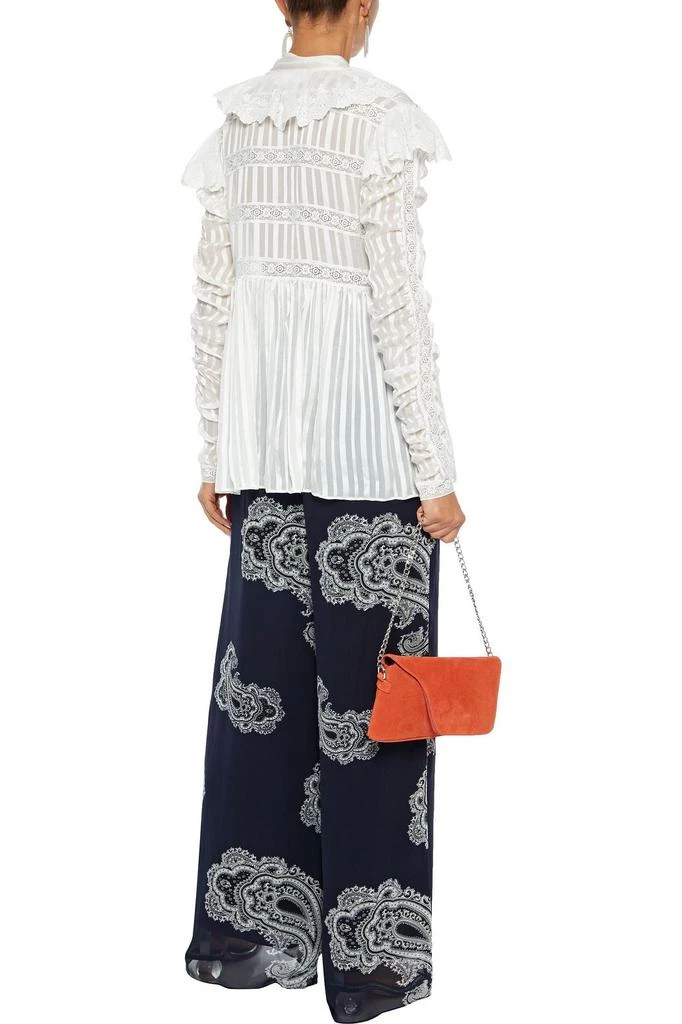 商品Zimmermann|Tempest ruffled lace-trimmed striped silk-georgette blouse,价格¥976,第3张图片详细描述