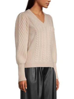 商品Tahari|Cashmere Cable-Knit Sweater,价格¥639,第3张图片详细描述