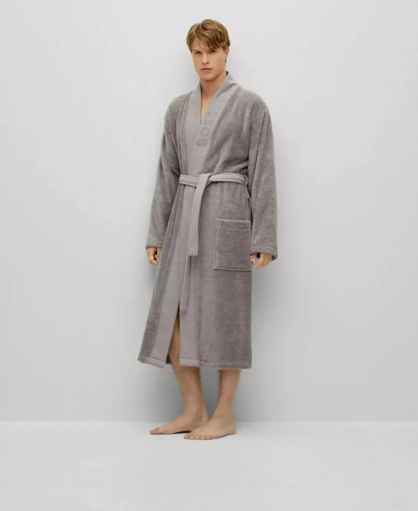 商品Boss Home|Plain Kimono Cotton Men's Bathrobe,价格¥1623,第3张图片详细描述