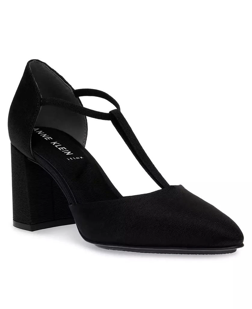 商品Anne Klein|Women's Barclay Pointed Toe T Strap Block Heel Pumps,价格¥673,第1张图片