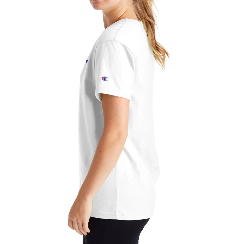 Champion 女士白色圆领刺绣T恤 GT949-Y08160-100 商品