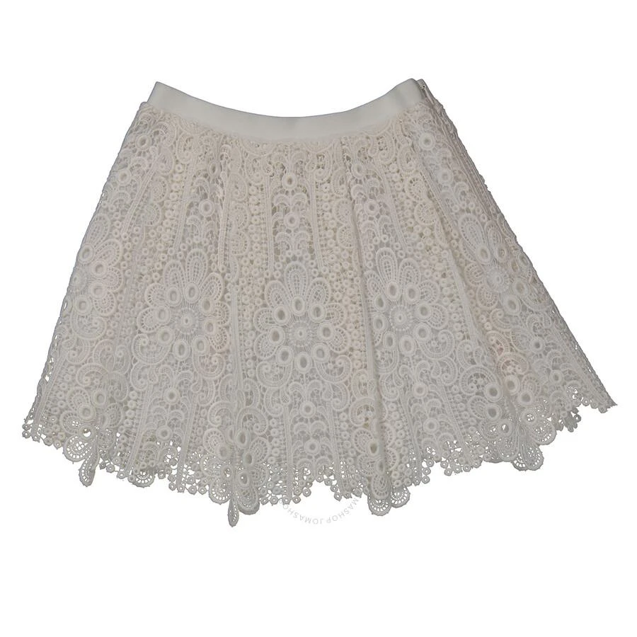 商品Burberry|Girls White Juliana Pleated Cutout Lace Skirt,价格¥820,第2张图片详细描述