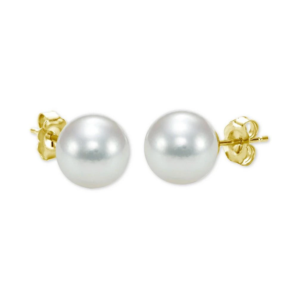 商品Macy's|2-Pc. Set Akoya Cultured Pearl (7mm) Pendant Necklace & Stud Earrings in 14k Gold,价格¥5248,第3张图片详细描述