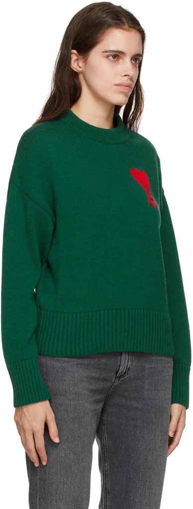 商品AMI|Green Oversize Ami de Cœur Sweater,价格¥2858,第2张图片详细描述