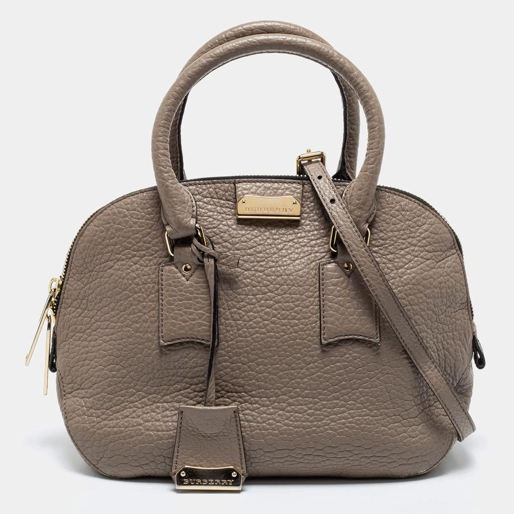 商品[二手商品] Burberry|Burberry Grey Leather Small Orchard Bowler Bag,价格¥2277,第1张图片