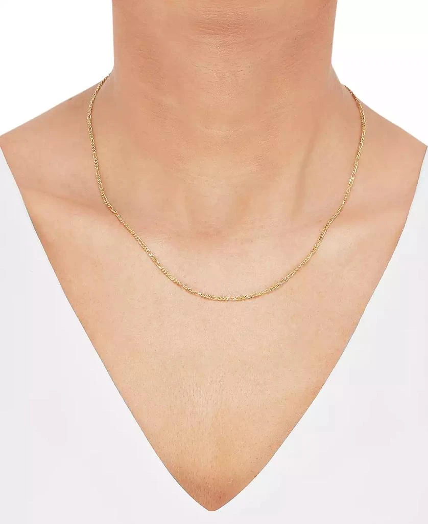 商品Giani Bernini|Figaro Link 18" Chain Necklace in 14k Gold-Plated Sterling Silver, Created for Macy's (Also in Sterling Silver),价格¥916,第2张图片详细描述