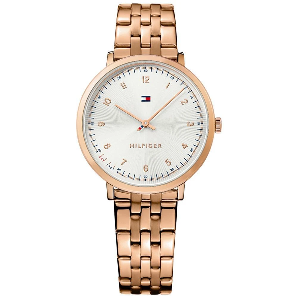 商品Tommy Hilfiger|Women's Casual Sport Rose Gold-Tone Stainless Steel Bracelet Watch 35mm 1781760,价格¥463,第1张图片
