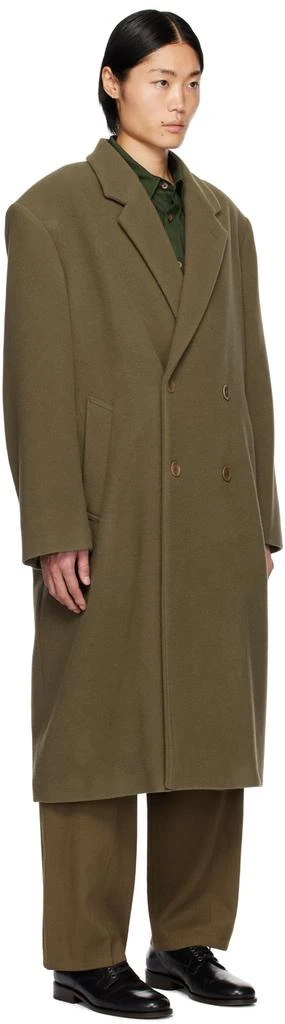 商品Lemaire|Khaki Double-Breasted Coat,价格¥5221,第2张图片详细描述