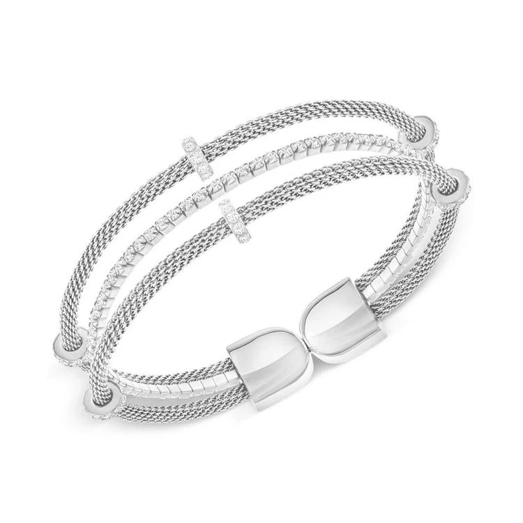 商品Swarovski|Pavé Triple-Row Bangle Bracelet,价格¥891,第1张图片