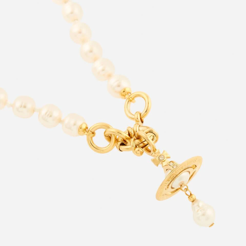 商品Vivienne Westwood|Vivienne Westwood Aleksa Gold-Tone Brass and Preciosa Pearl Necklace,价格¥1776,第3张图片详细描述