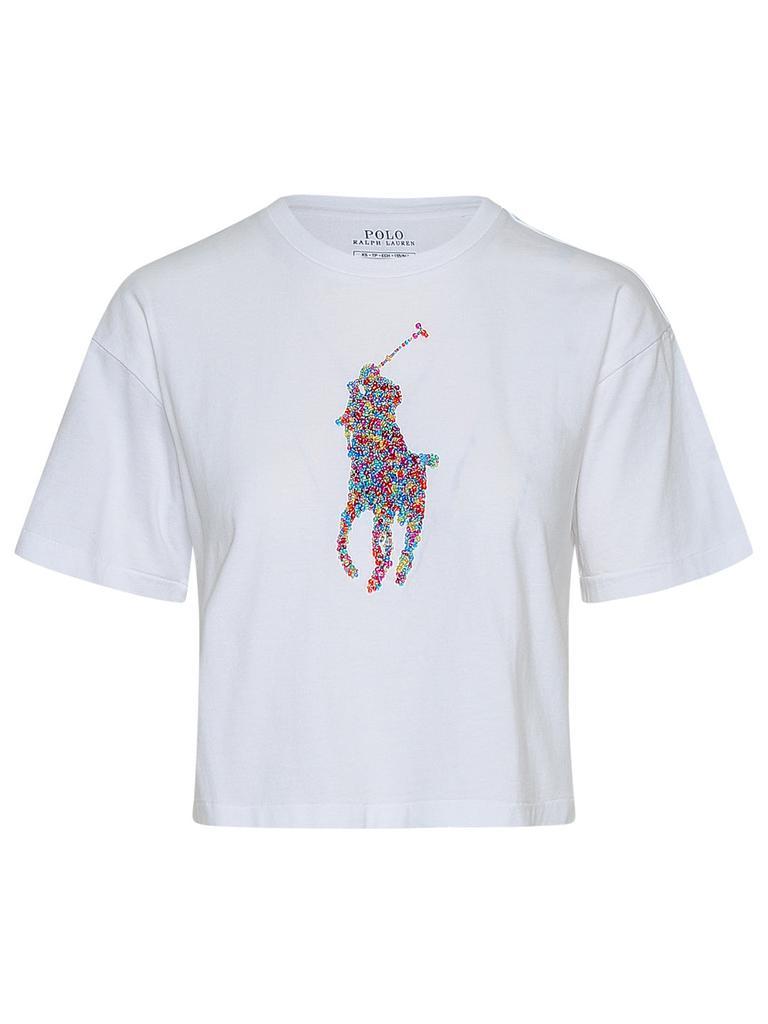 商品Ralph Lauren|WHITE COTTON T-SHIRT,价格¥933,第1张图片