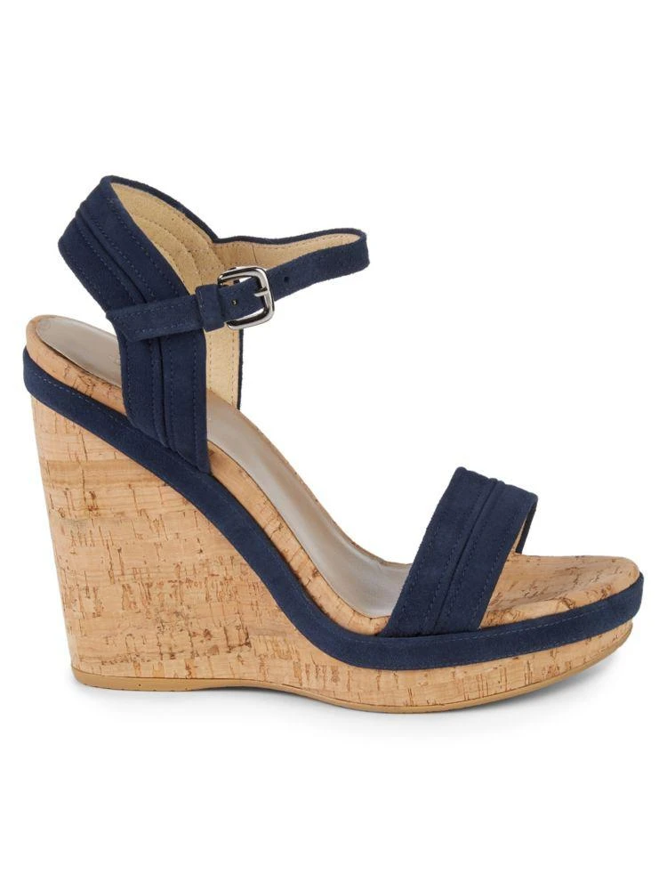 商品Stuart Weitzman|Jezebel Suede Wedge Sandals,价格¥868,第1张图片
