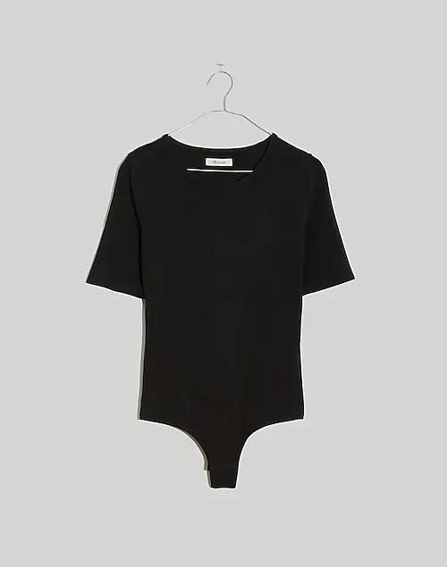 商品Madewell|Crewneck Short-Sleeve Thong Bodysuit,价格¥213,第1张图片详细描述