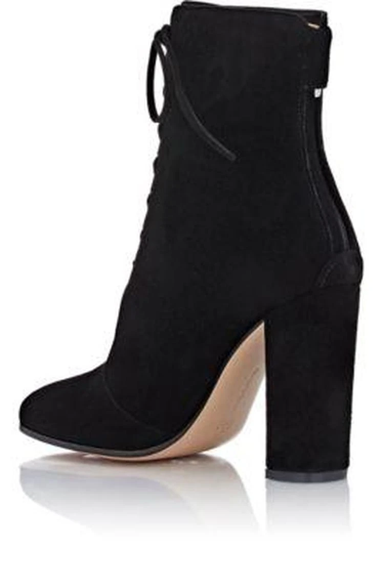 商品Gianvito Rossi|Suede Finlay Booties,价格¥3863,第3张图片详细描述