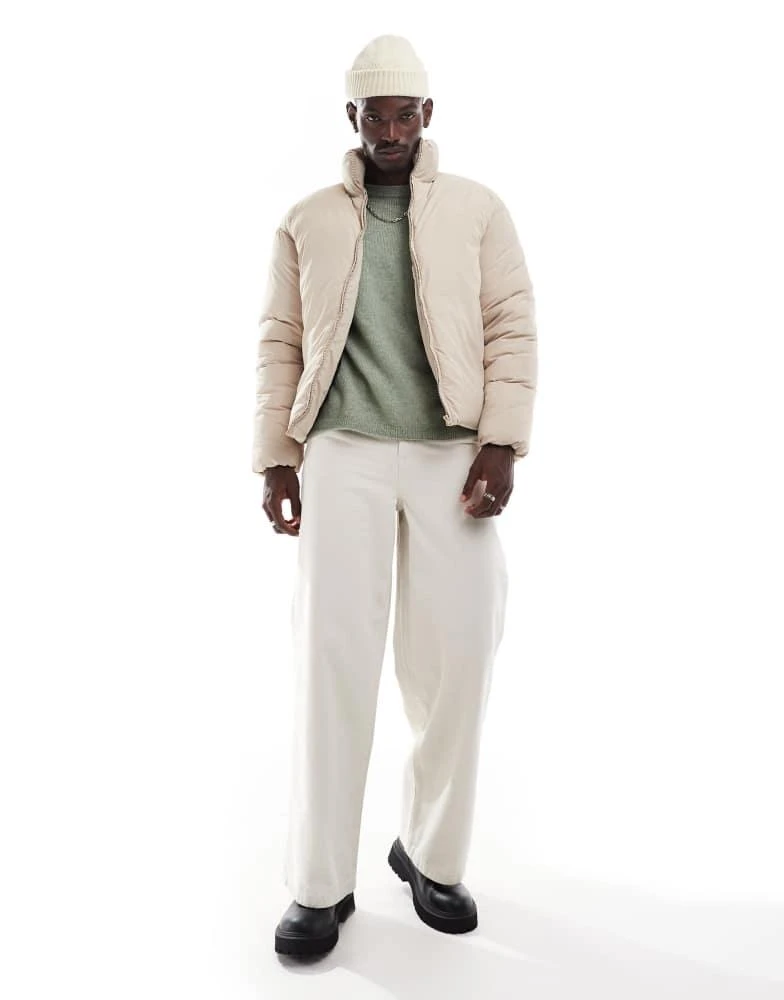 商品ADPT|ADPT cropped puffer jacket in beige,价格¥188,第2张图片详细描述