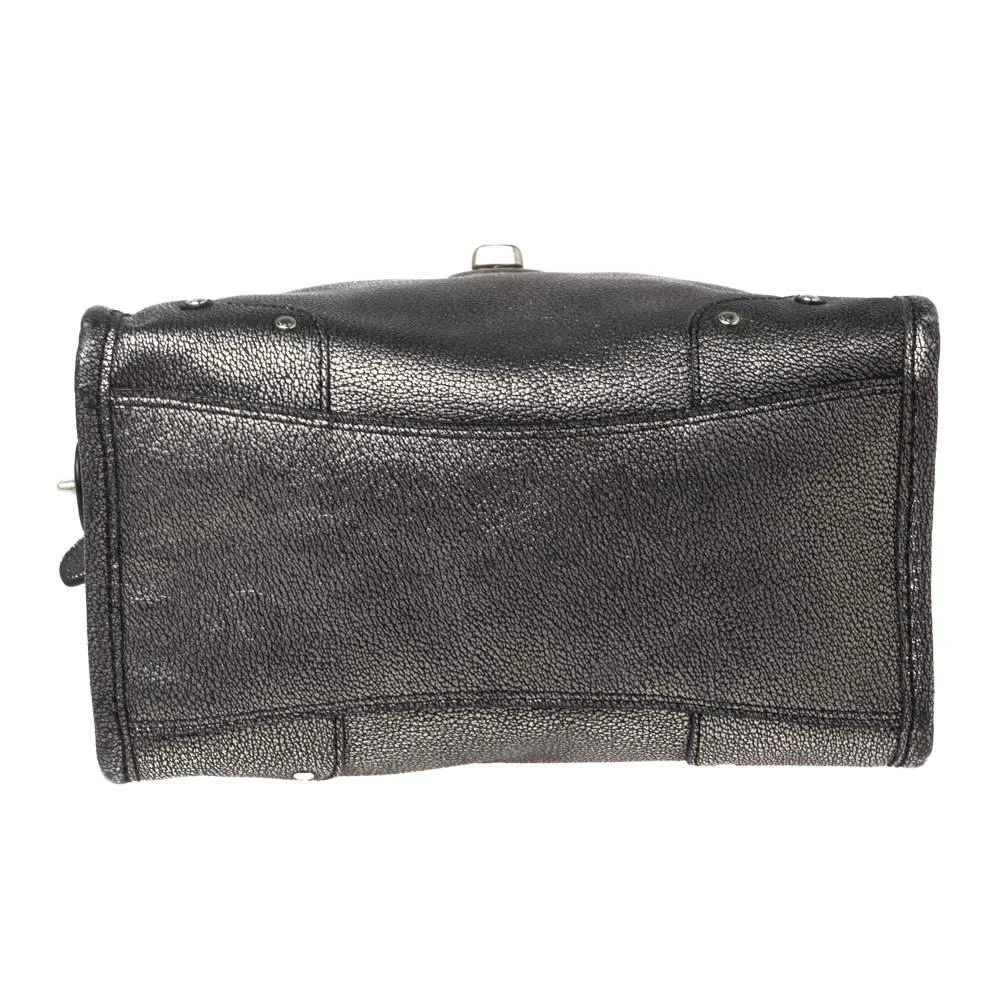 Coach Metallic Grey Leather Rhyder Satchel 商品