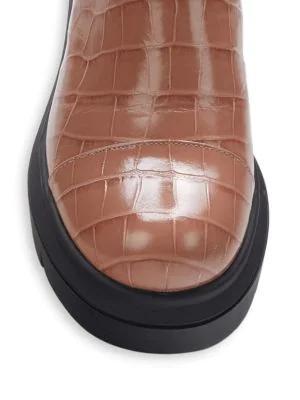 商品Stuart Weitzman|Norah Alligator Embossed Leather Chelsea Boots,价格¥1876,第7张图片详细描述
