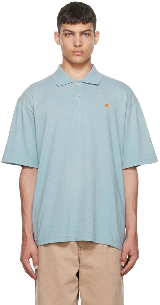 商品Acne Studios|Blue Organic Cotton Polo,价格¥1039,第1张图片